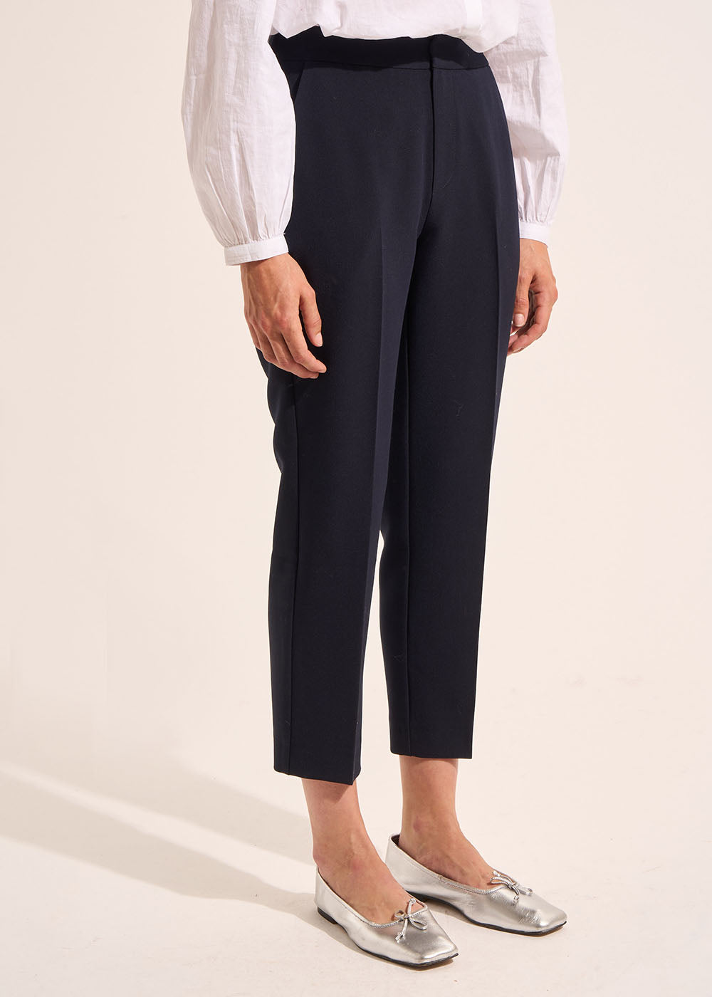 Tapered trousers with elasticated waistband - Sud Express - 5 - Sud Express
