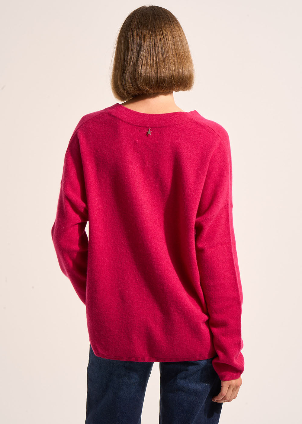 MAMALIOU Loose-fitting cashmere jumper with a Tunisian collar - 3 - Sud Express - Sud Express