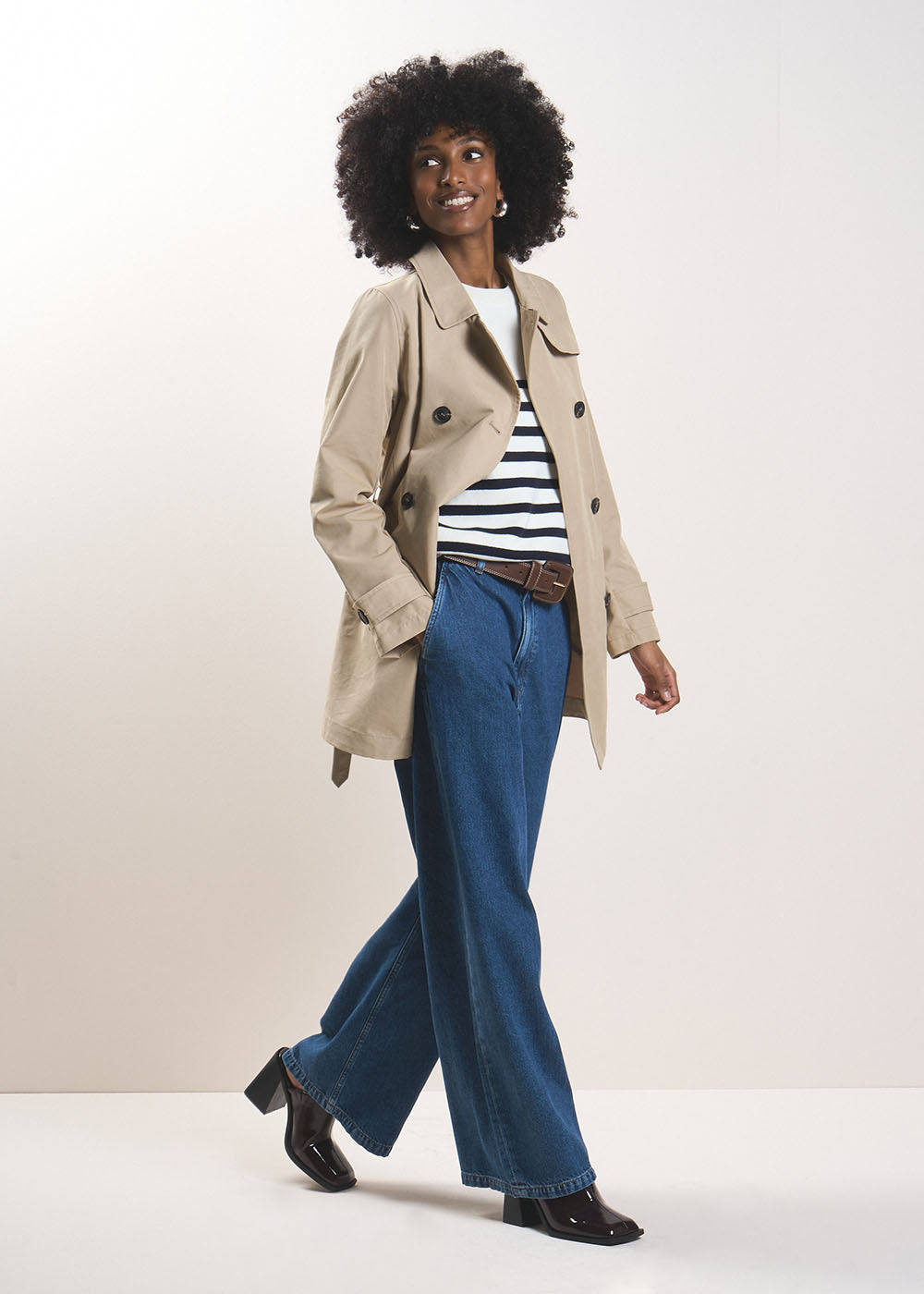 VERITY Short waterproof trench coat - 1 - Sud Express - Sud Express