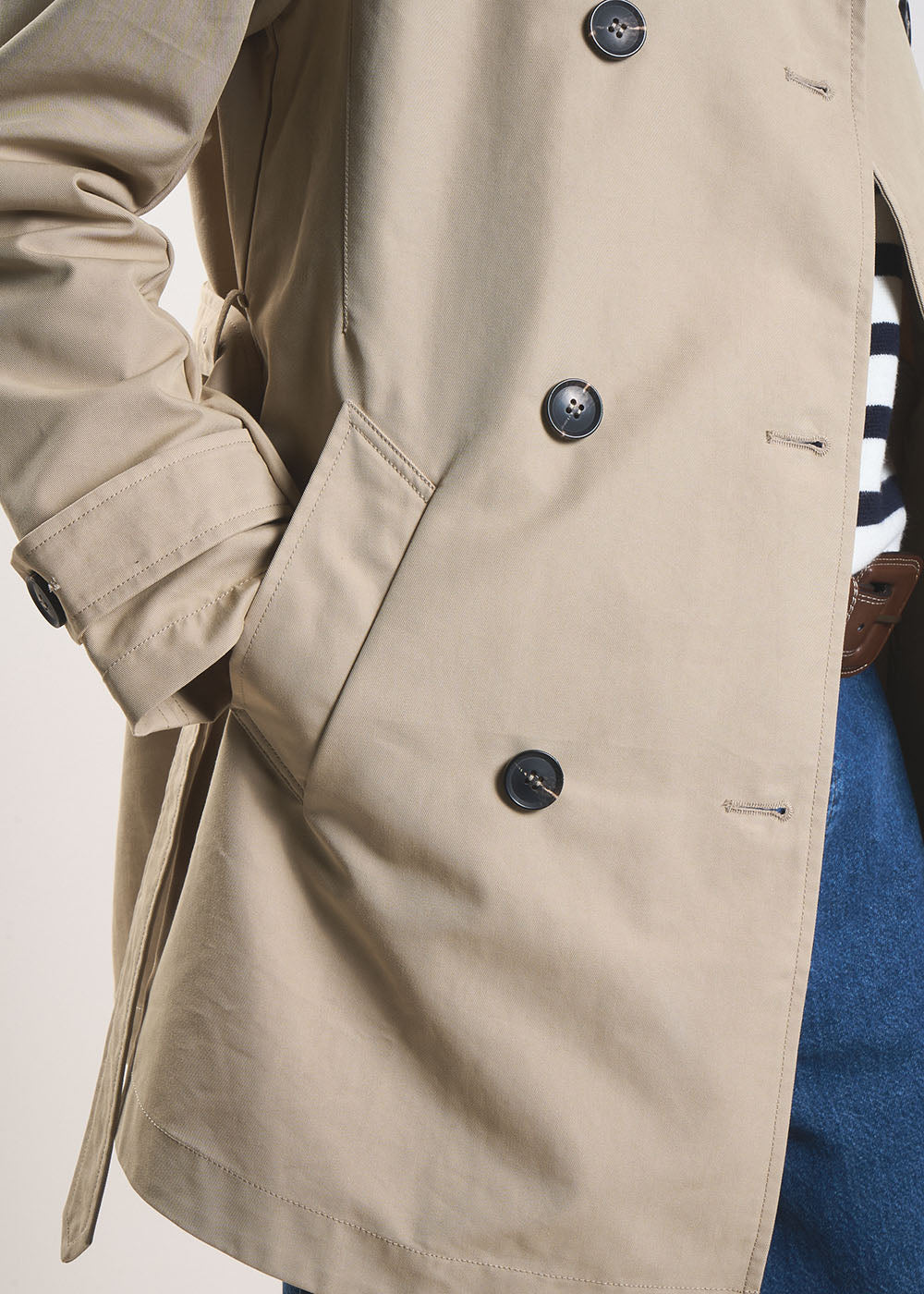 VERITY Short waterproof trench coat - 2 - Sud Express - Sud Express