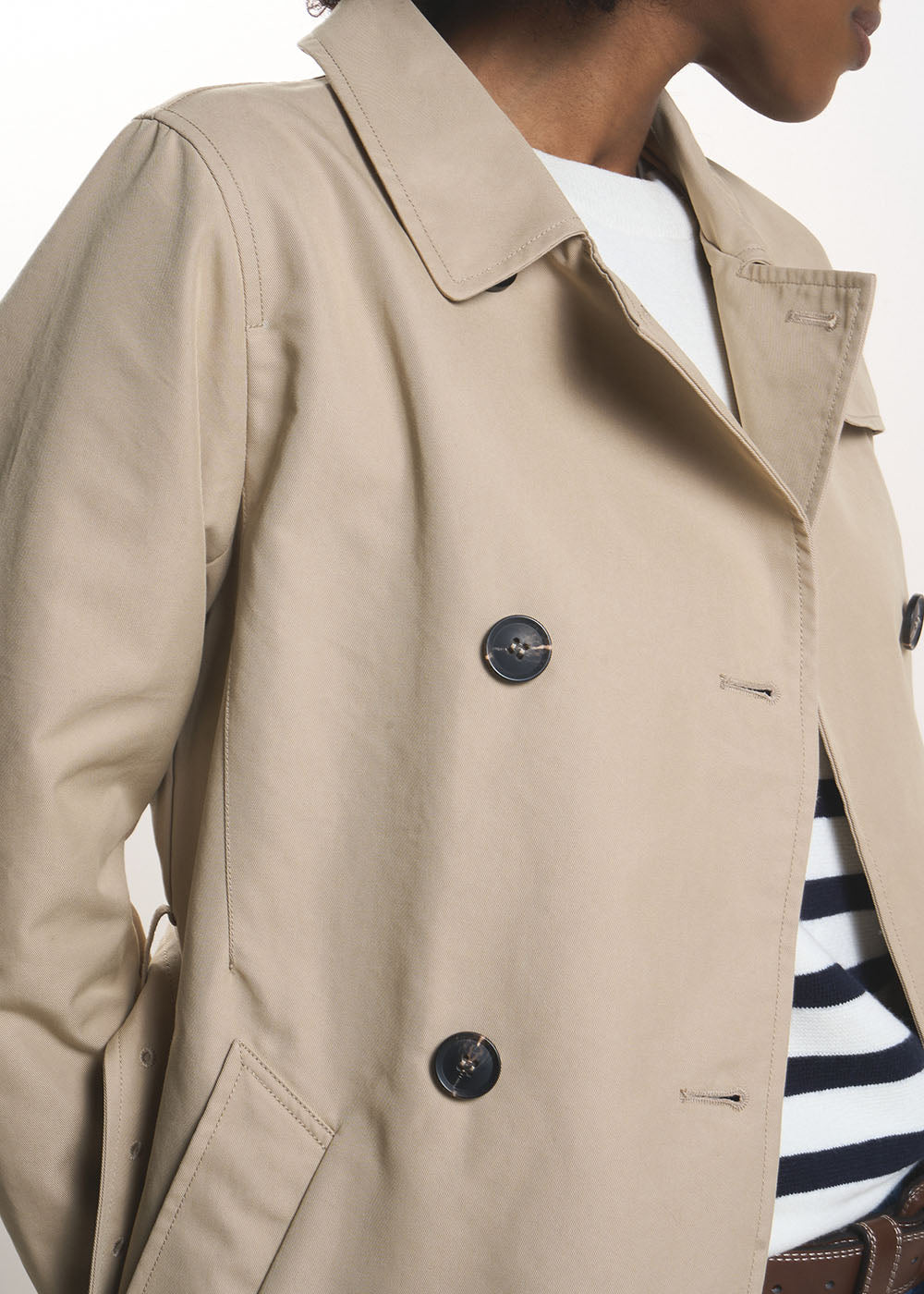 VERITY Short waterproof trench coat - 4 - Sud Express - Sud Express