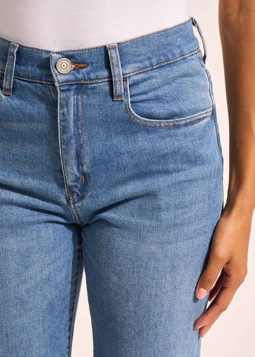 SOPHIE MEDIUM STONE 5-pocket straight-leg jeans - 2 - Sud Express - Sud Express