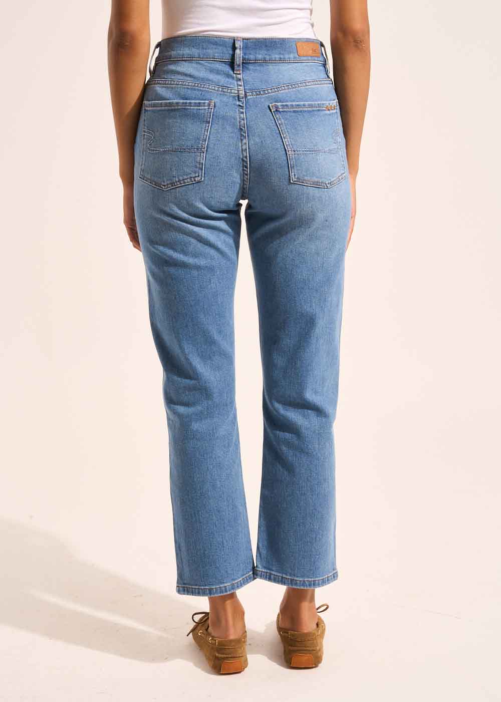 SOPHIE MEDIUM STONE 5-pocket straight-leg jeans - 3 - Sud Express - Sud Express