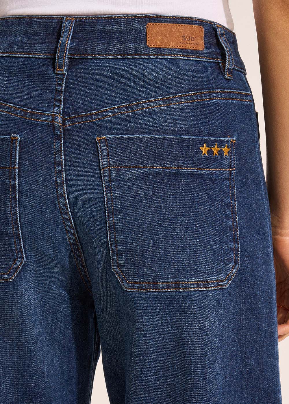 Jean flare taille haute pli nervuré - Sud Express - 5 - Sud Express