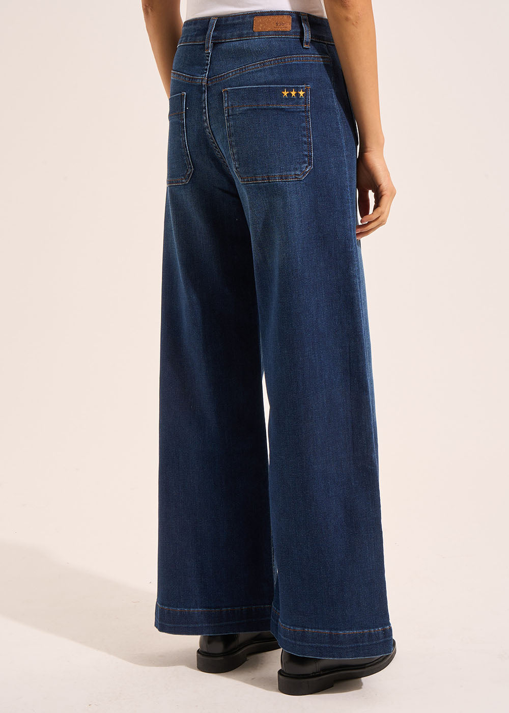 Jean flare taille haute pli nervuré - Sud Express - 7 - Sud Express