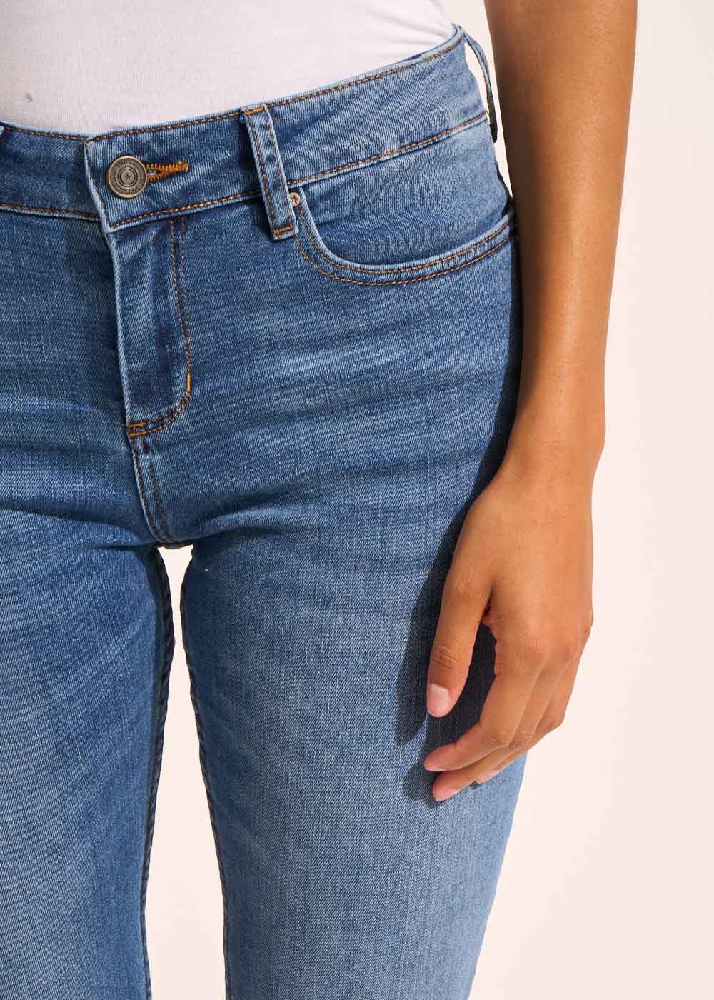 STELLA MEDIUM STONE Five-pocket slim jeans - 2 - Sud Express - Sud Express