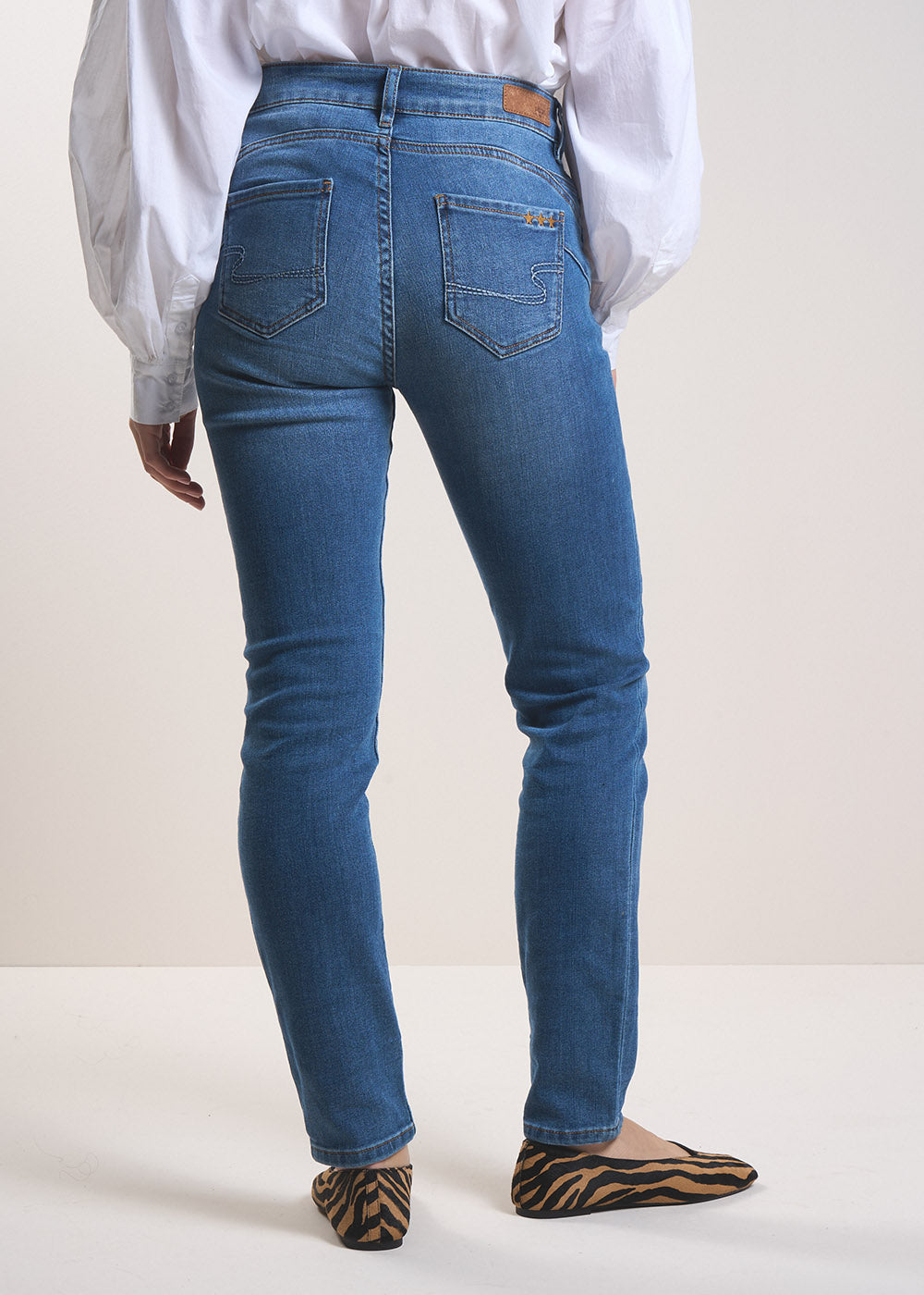 STELLA MEDIUM STONE Five-pocket slim jeans - 3 - Sud Express - Sud Express