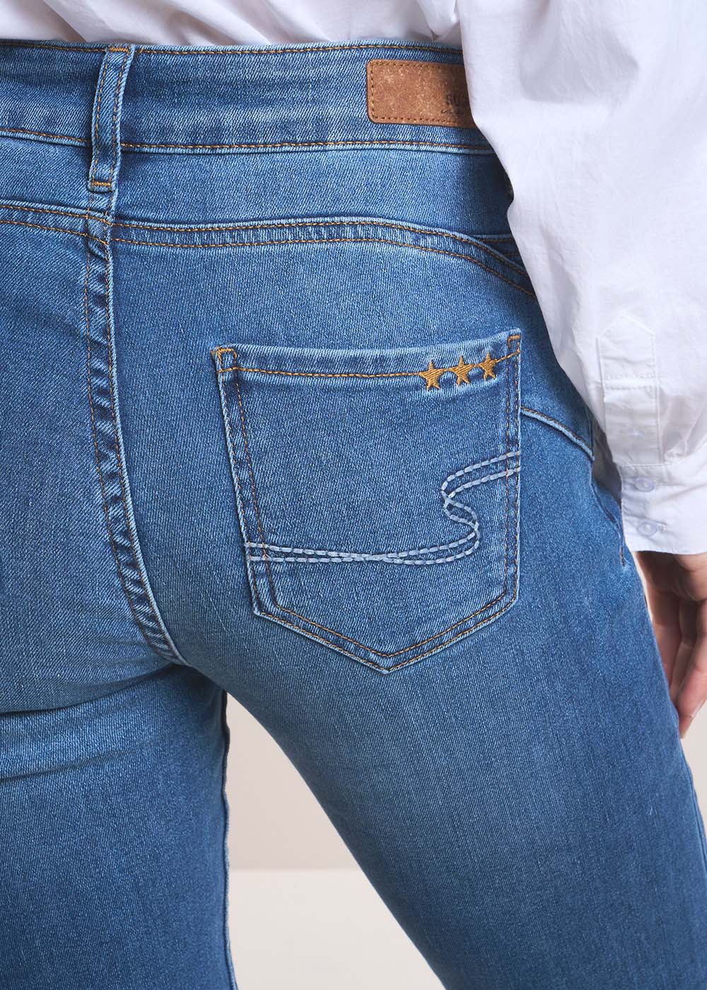 STELLA MEDIUM STONE Five-pocket slim jeans - 4 - Sud Express - Sud Express