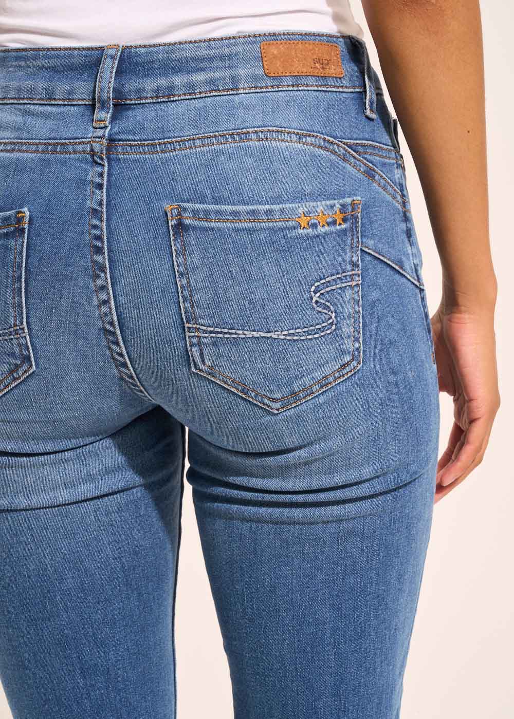 STELLA MEDIUM STONE Five-pocket slim jeans - 4 - Sud Express - Sud Express