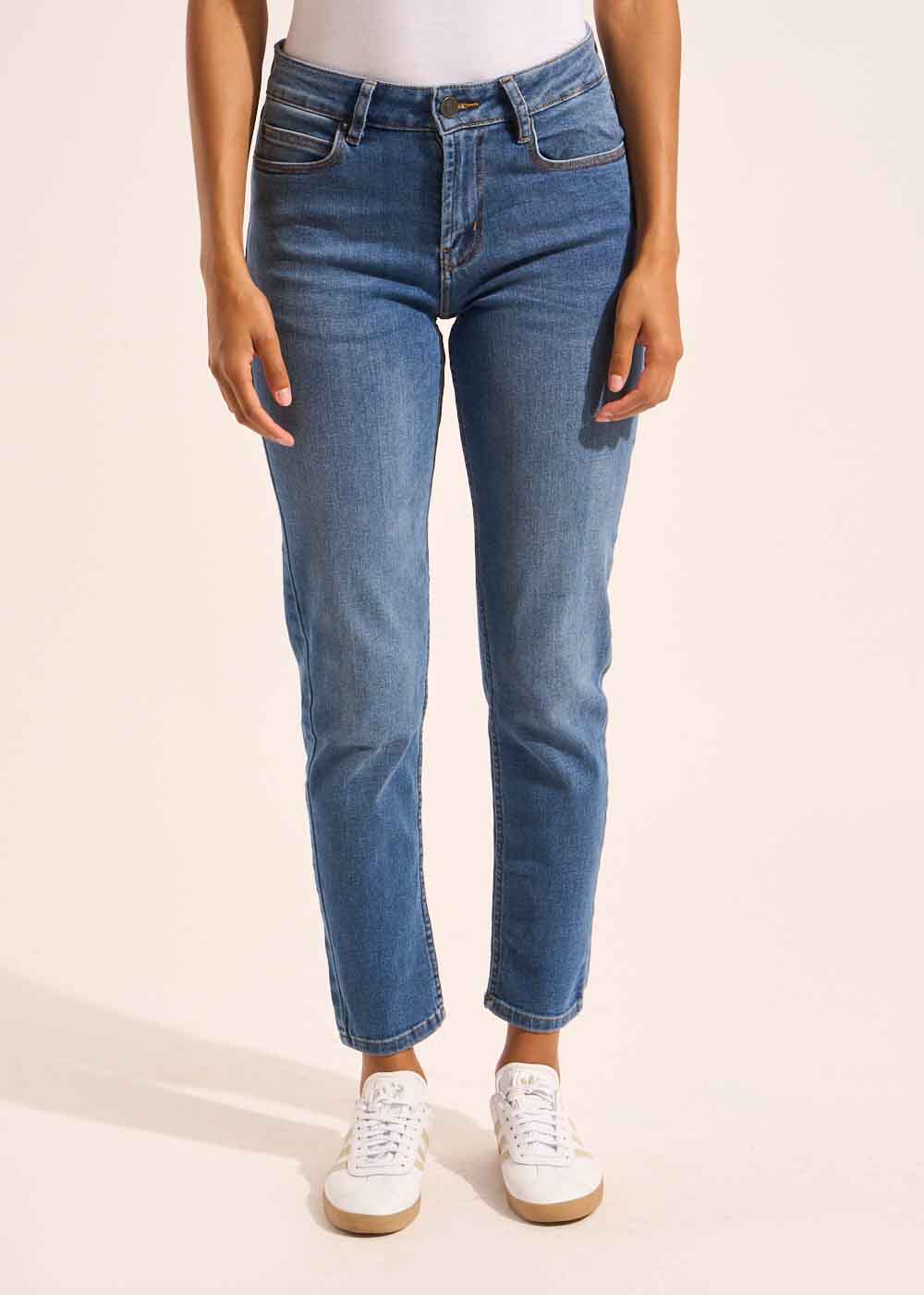 BEN MEDIUM STONE Five-pocket boyfriend jeans - 1 - Sud Express - Sud Express