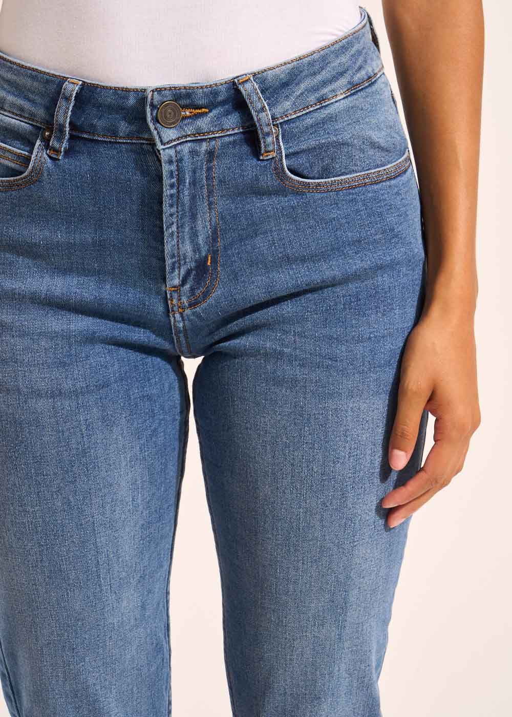 BEN MEDIUM STONE Five-pocket boyfriend jeans - 2 - Sud Express - Sud Express