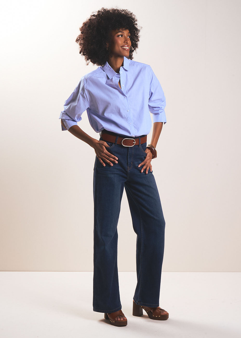 CARLA High-waisted wide-leg jeans - 1 - Sud Express - Sud Express