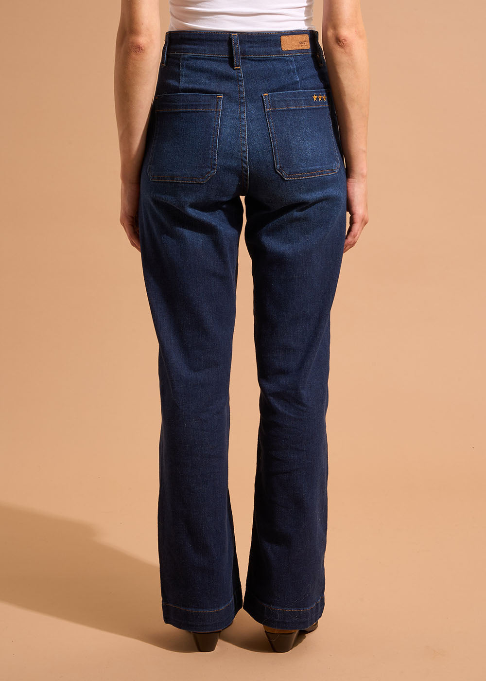 STACY  Wide-leg jeans with cuffs and high waist - 3 - Sud Express - Sud Express