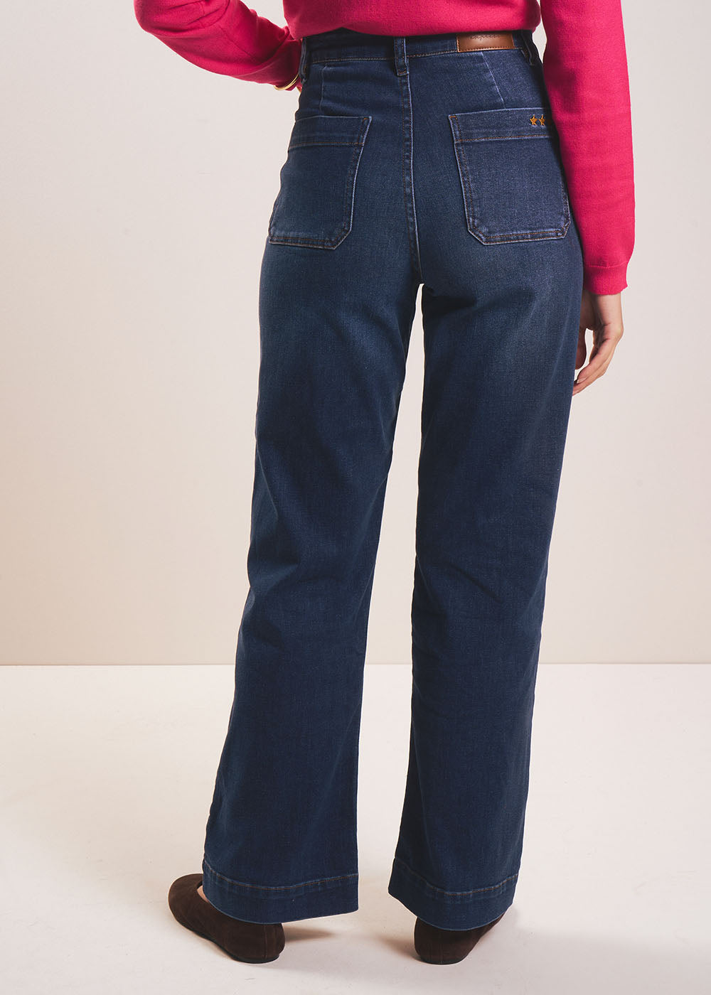 STACY  Wide-leg jeans with cuffs and high waist - 3 - Sud Express - Sud Express