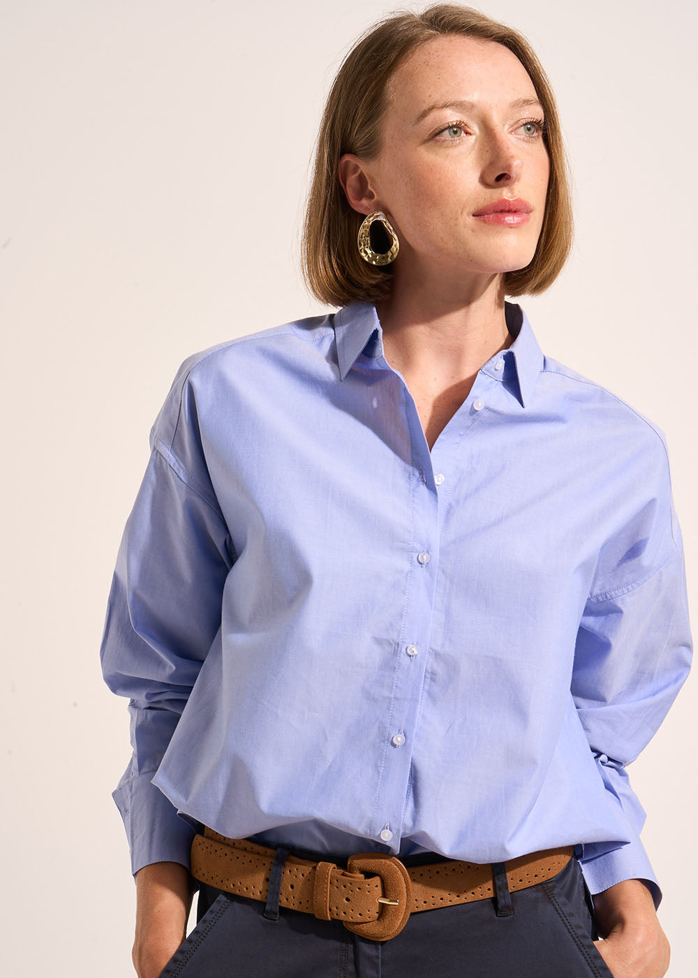 Chemise oversize en coton - Sud Express - 5 - Sud Express