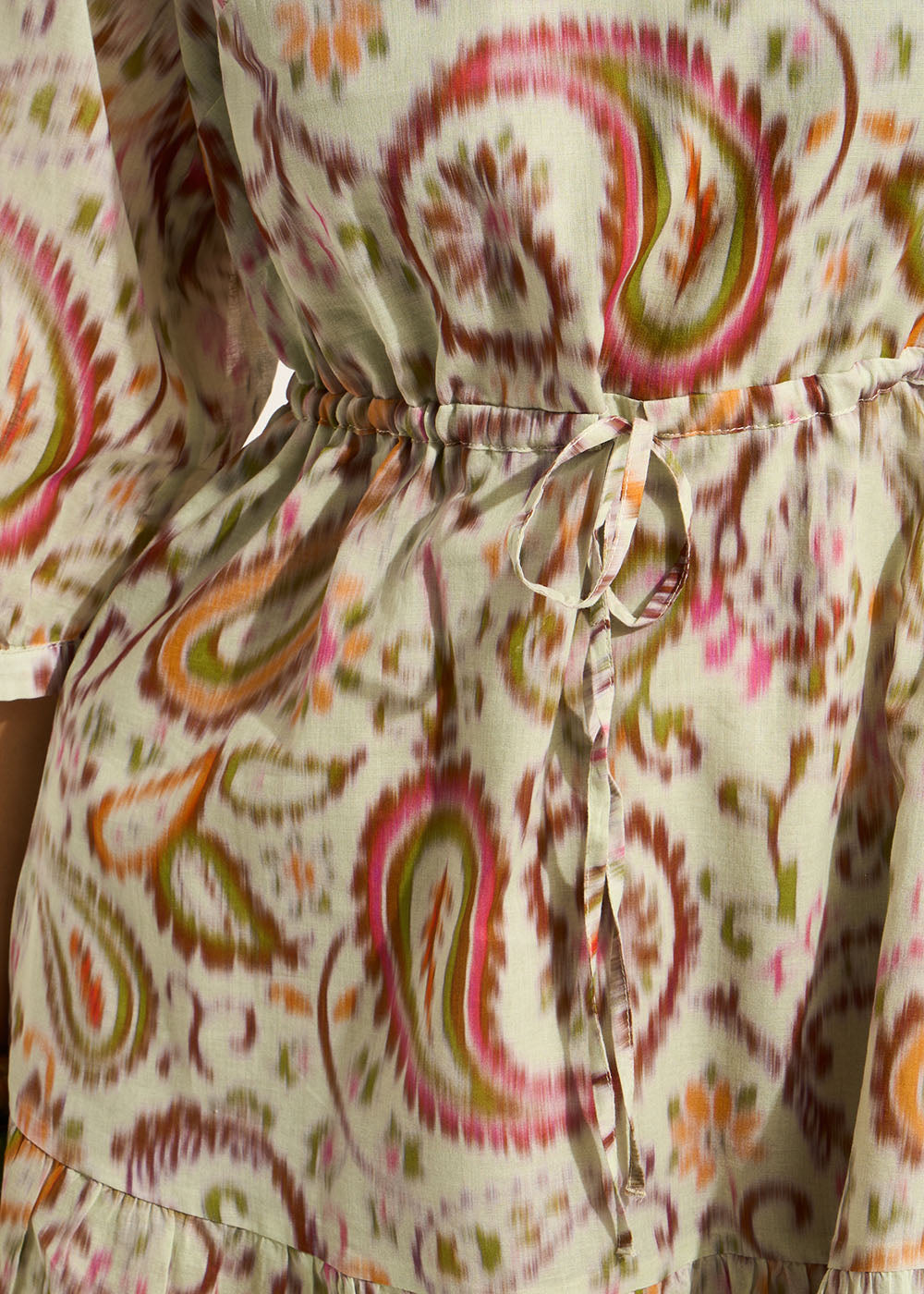 RELEA Cotton print short dress with V-neckline - 4 - Sud Express - Sud Express