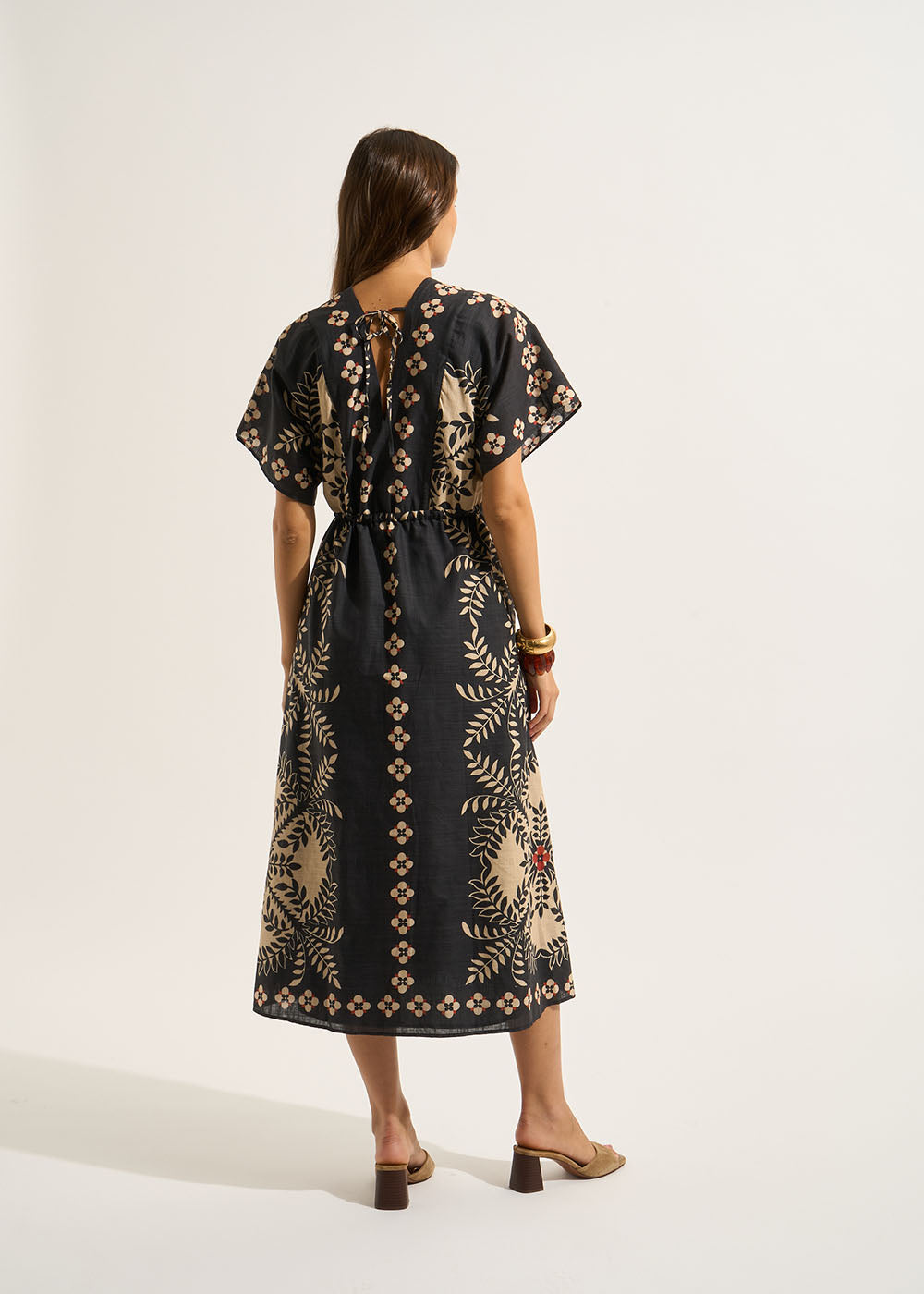 Long dress with placed print - Sud Express - 3 - Sud Express