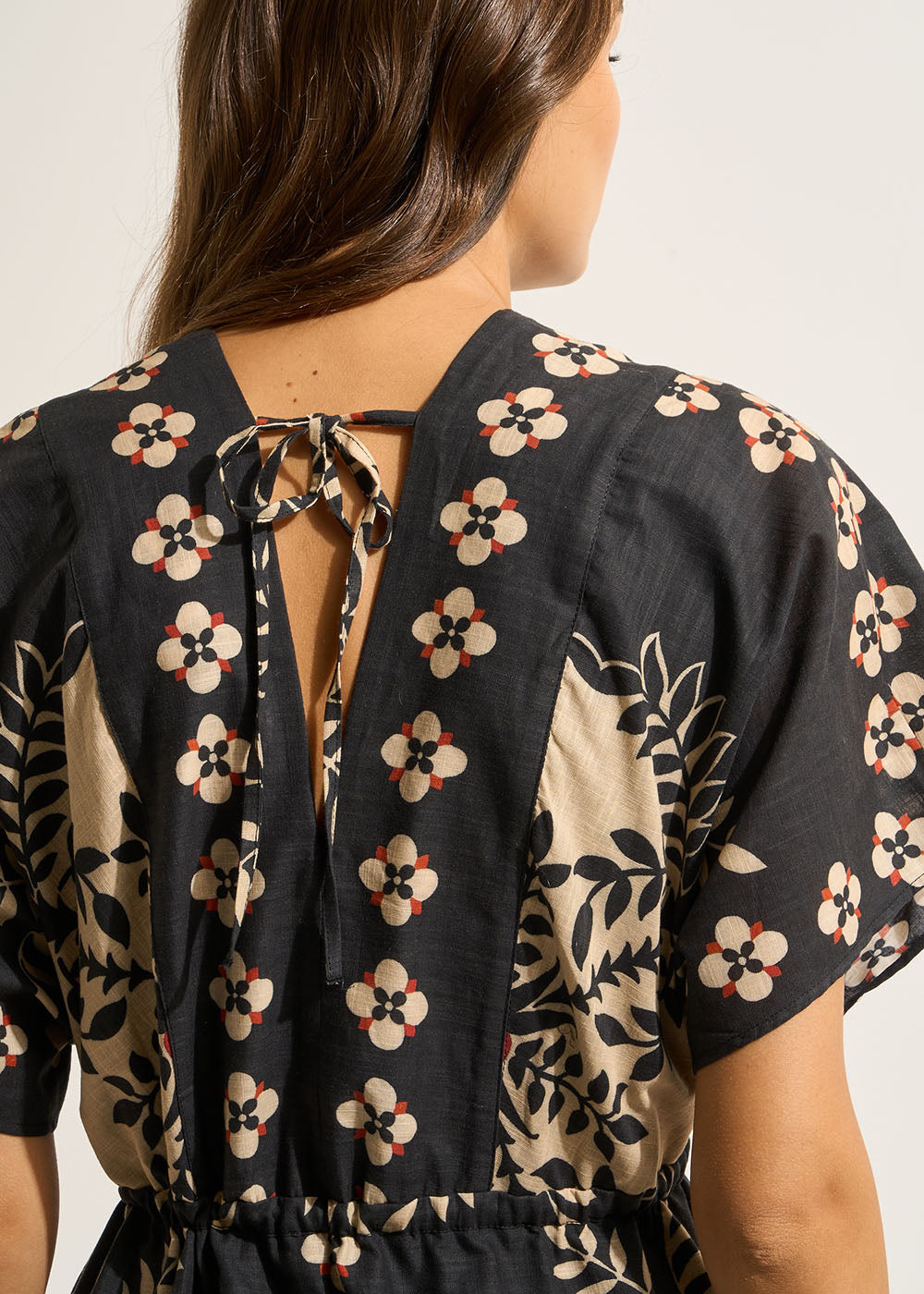 Long dress with placed print - Sud Express - 4 - Sud Express