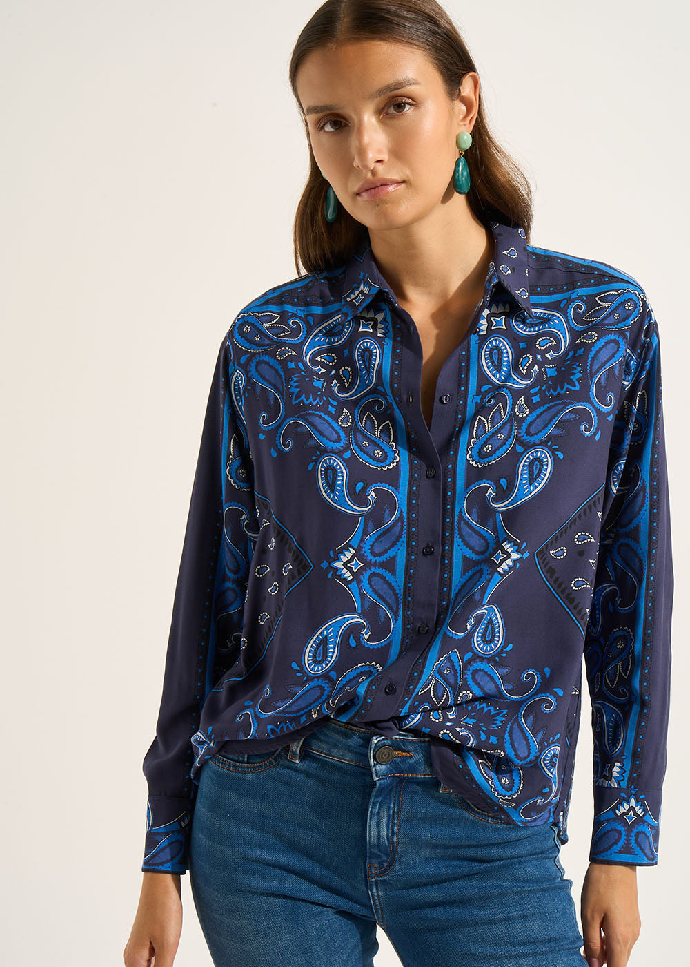 Long-sleeved printed shirt - Sud Express - 5 - Sud Express