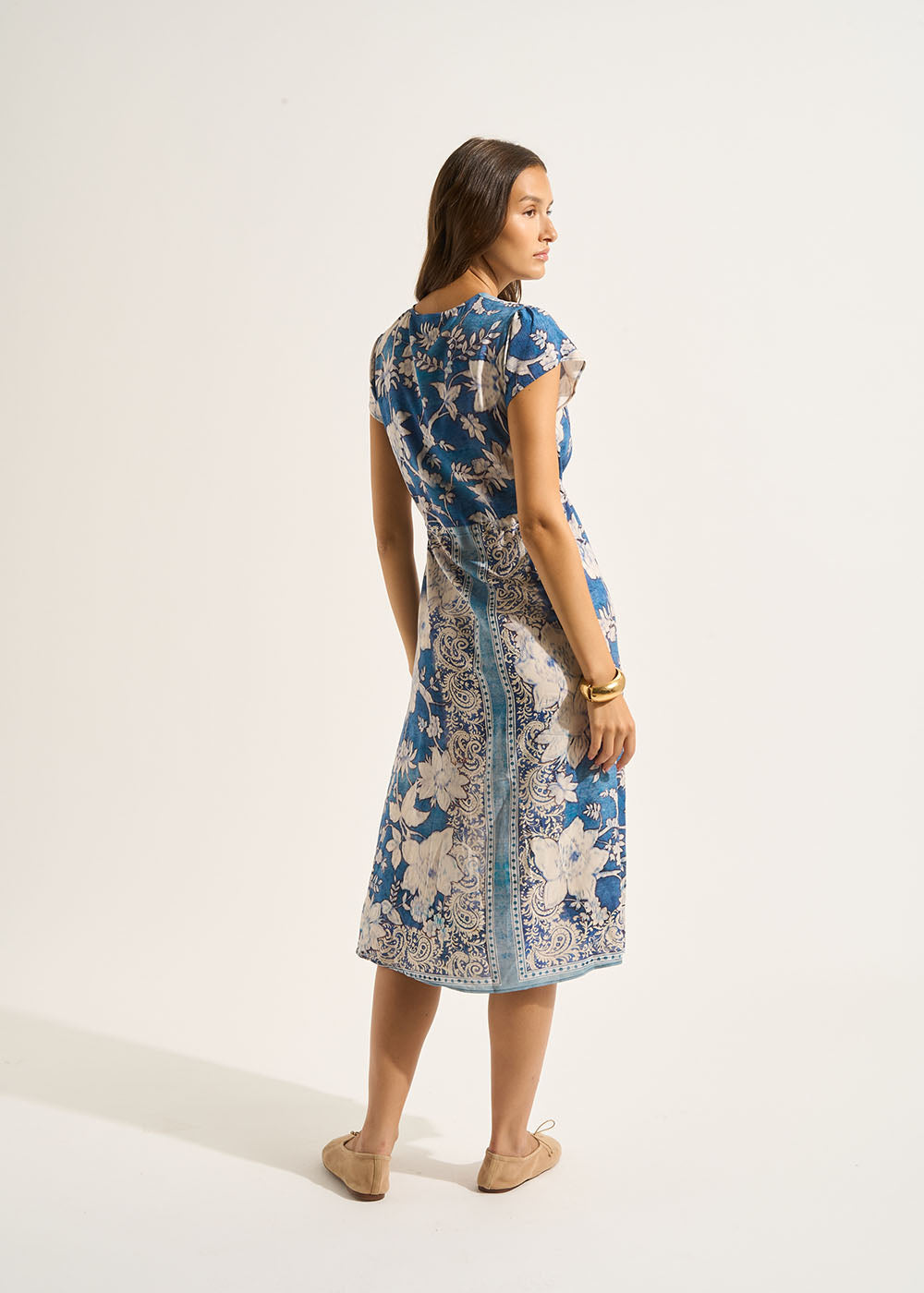 RAPHNEA Printed long dress with tie - 3 - Sud Express - Sud Express