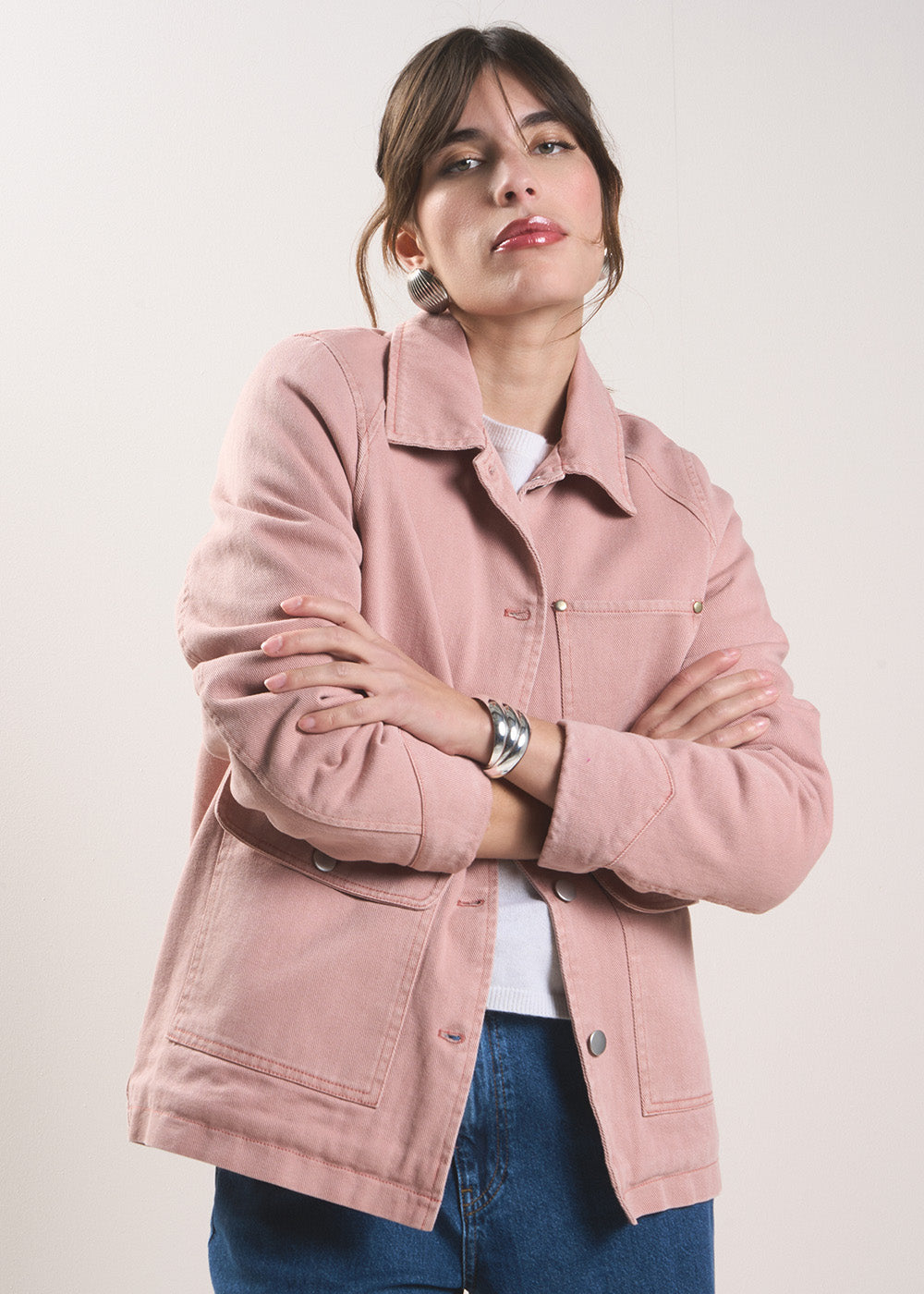 Long cotton jacket with quilted lining - Sud Express - 5 - Sud Express