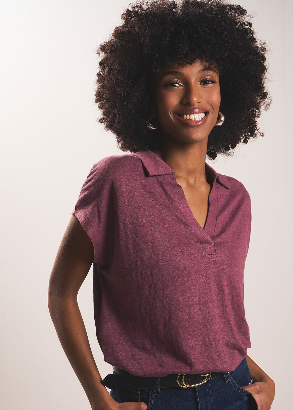 TESSALY Shirt-collar T-shirt - 1 - Sud Express - Sud Express
