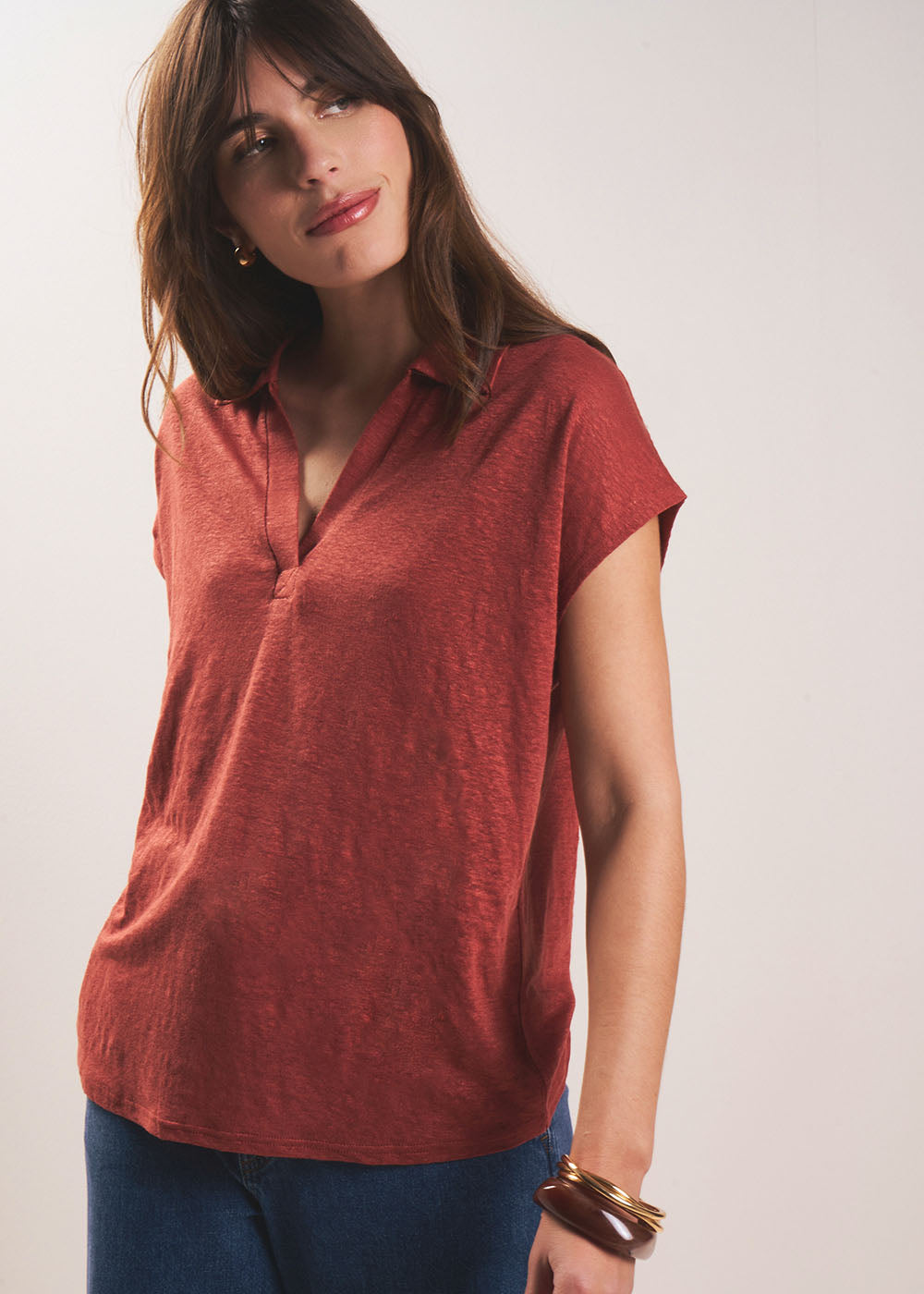 TESSALY Shirt-collar T-shirt - 1 - Sud Express - Sud Express