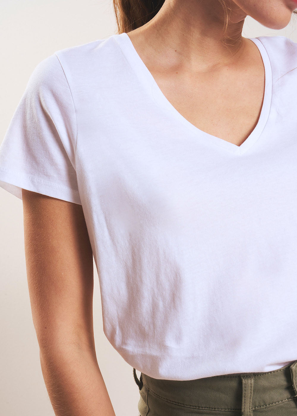 TORIA Cotton V-neck T-shirt - 4 - Sud Express - Sud Express