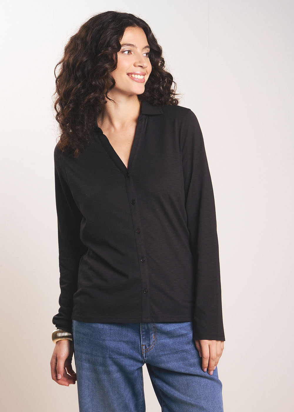 Long-sleeved shirt-collar T-shirt - Sud Express - 1 - Sud Express