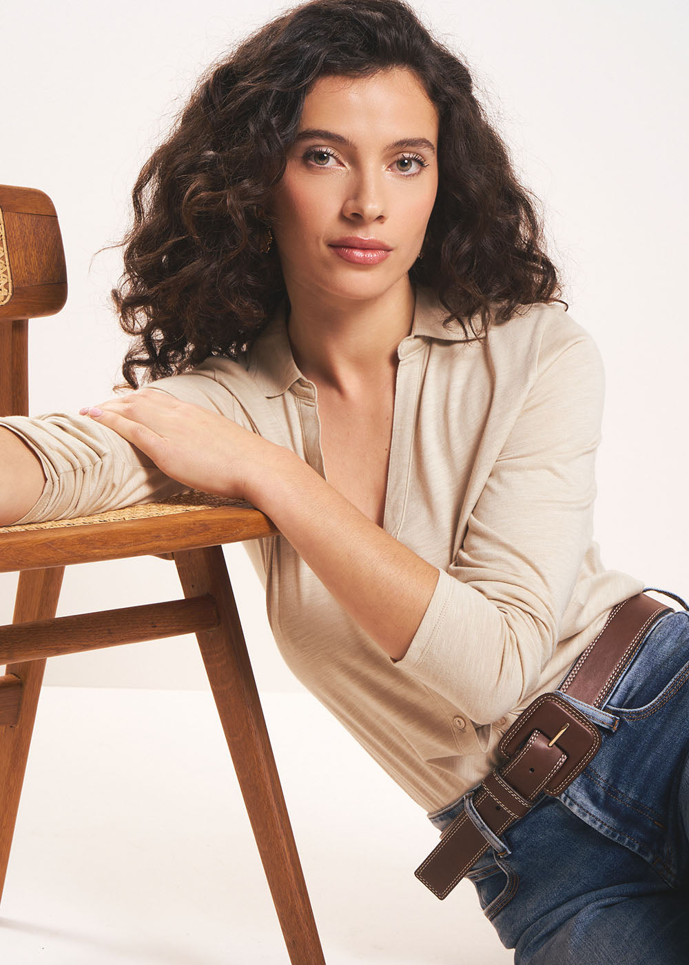 CHIARY Long-sleeved shirt-collar T-shirt - 1 - Sud Express - Sud Express