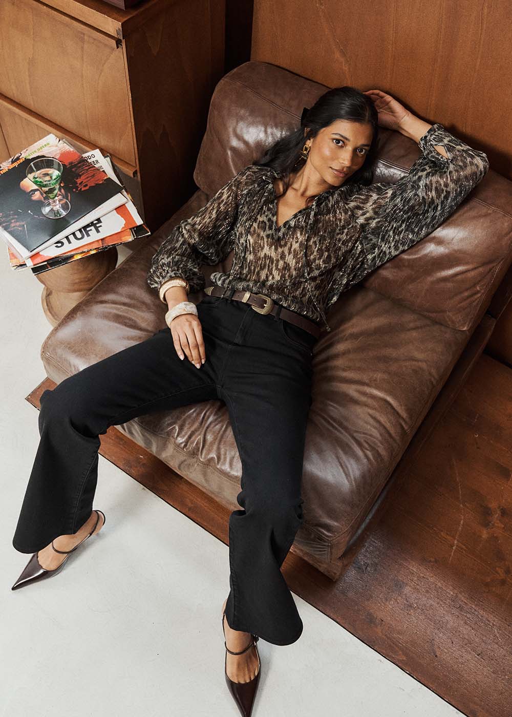 TAURENCIA Leopard print lurex blouse - 2 - Sud Express - Sud Express