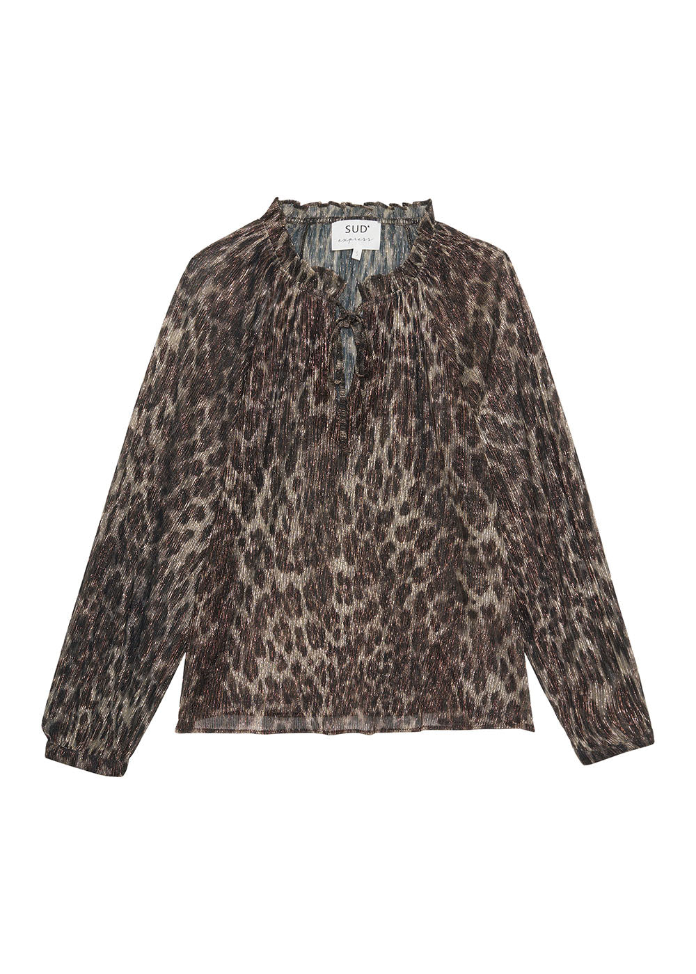 TAURENCIA Leopard print lurex blouse - 3 - Sud Express - Sud Express