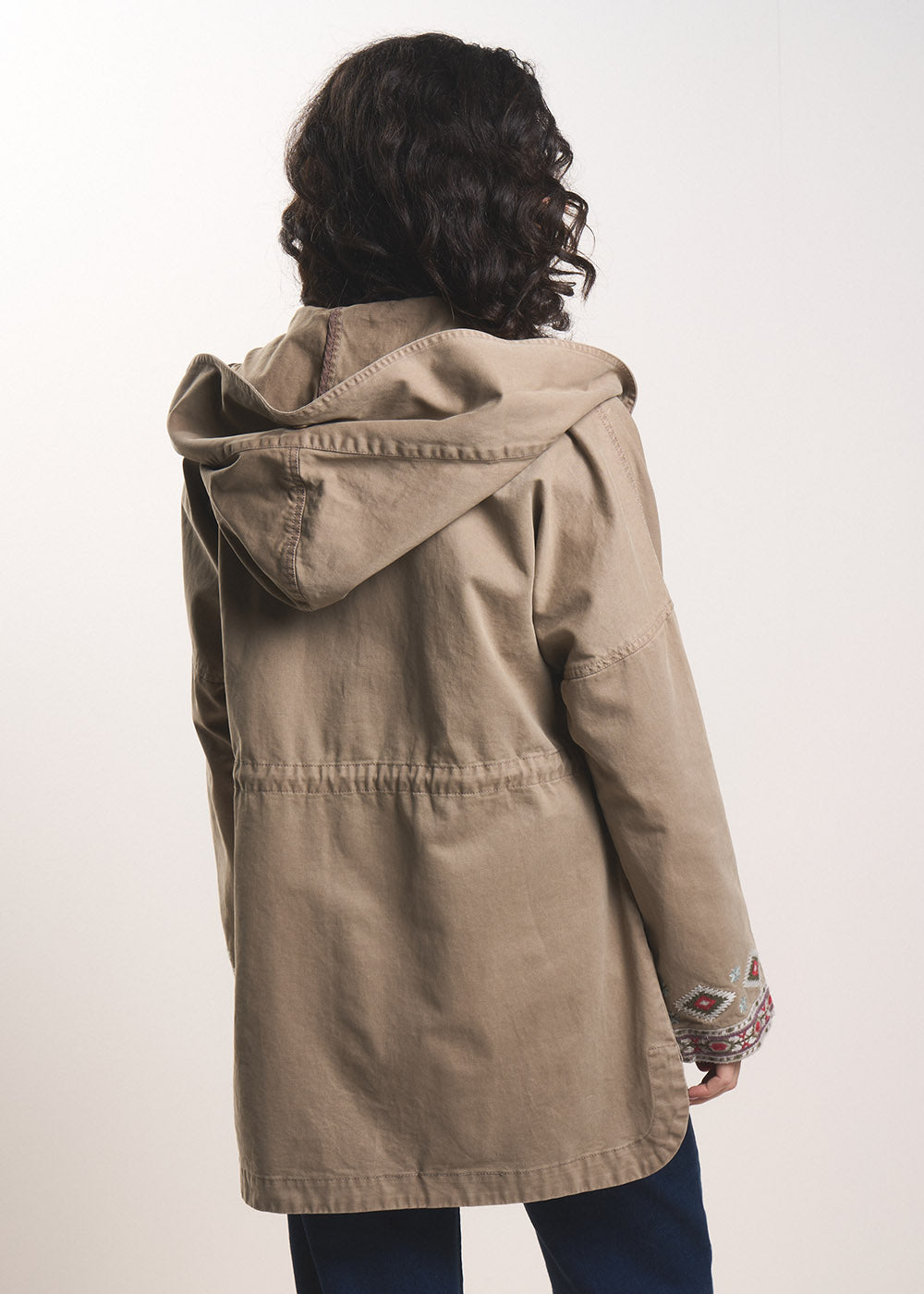 VALOUISE Embroidered cotton parka with hood - 3 - Sud Express - Sud Express