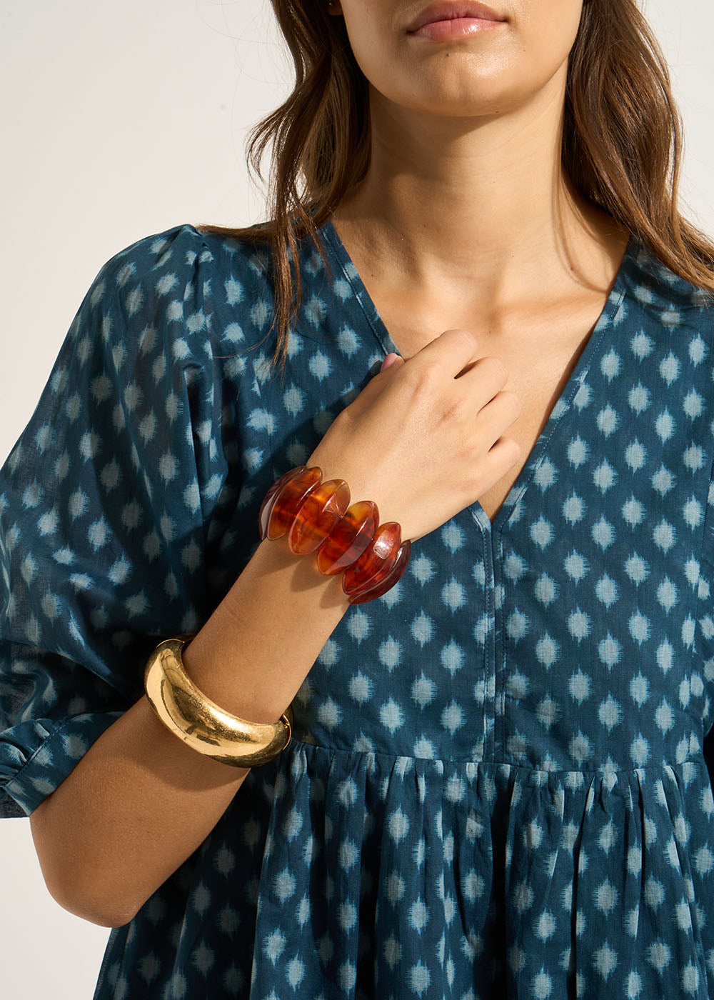 RIBALT Printed short dress with short balloon sleeves - 4 - Sud Express - Sud Express