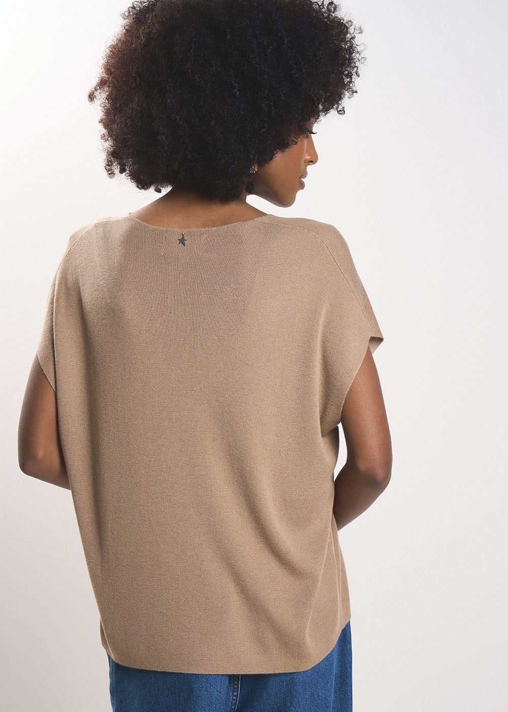 MATINY Sleeveless V-neck jumper in ribbed knit - 3 - Sud Express - Sud Express