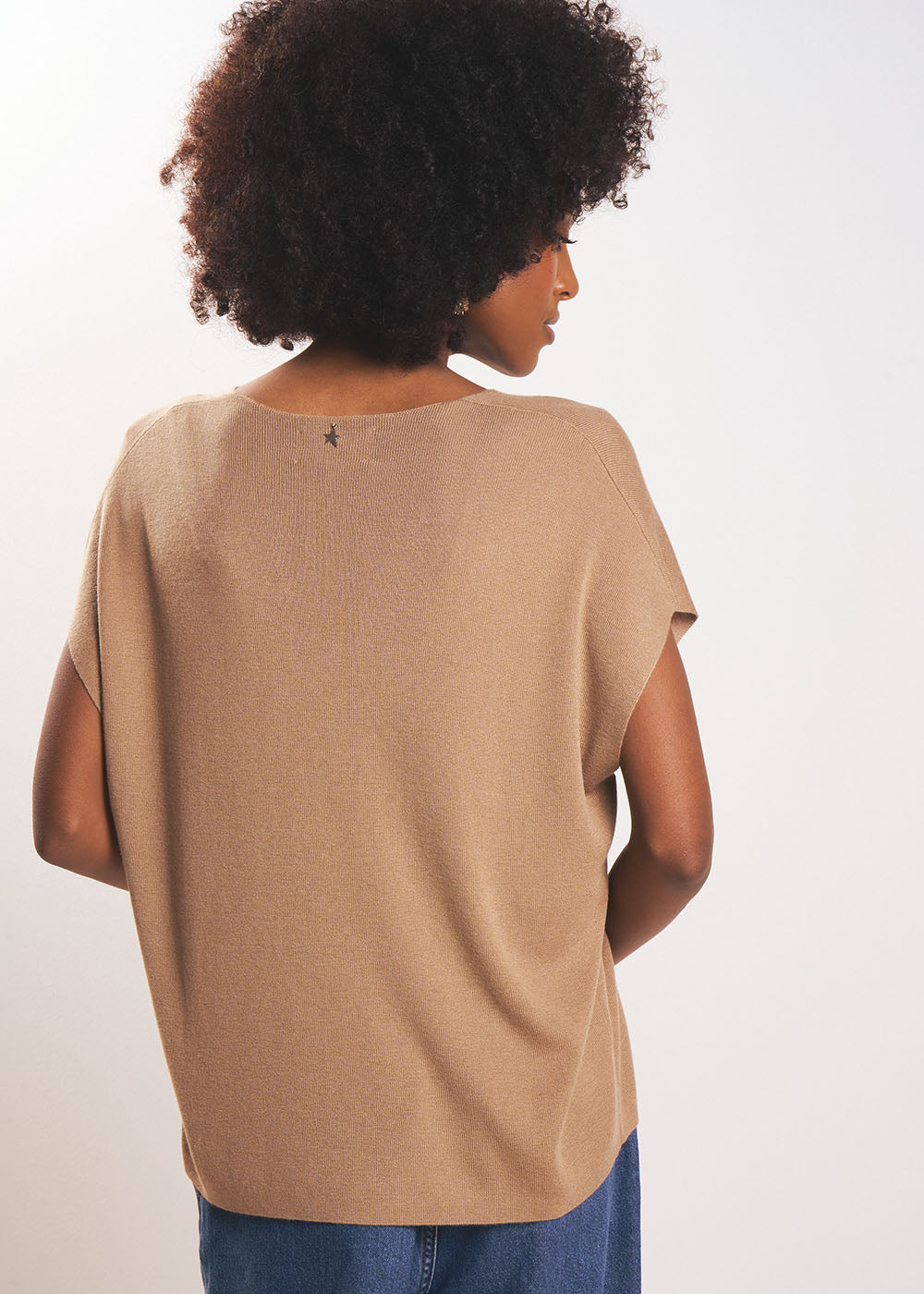 MATINY Sleeveless V-neck jumper in ribbed knit - 3 - Sud Express - Sud Express