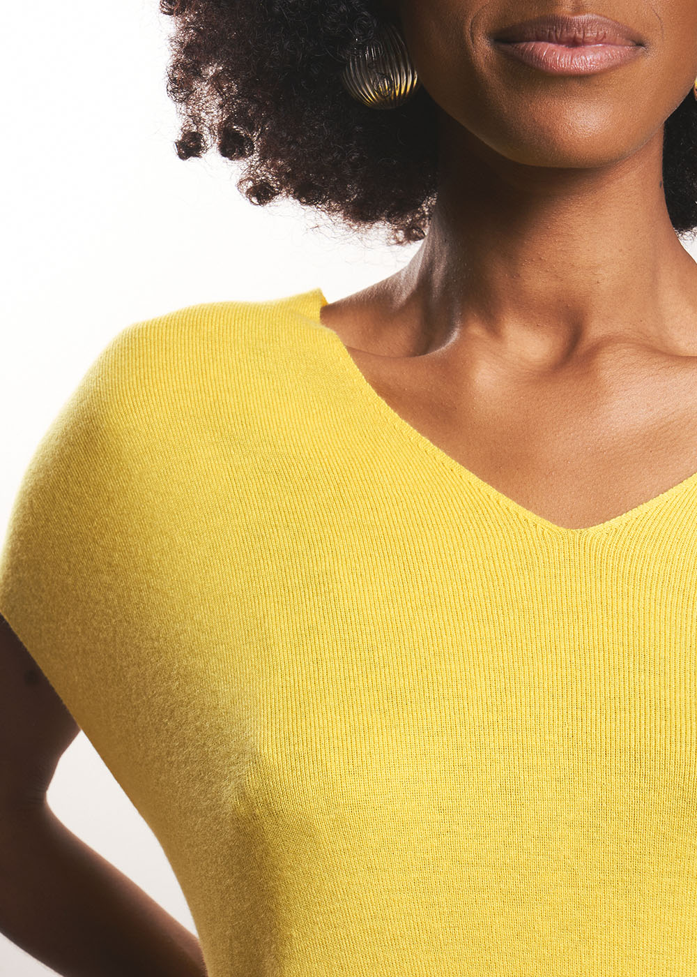 MATINY Sleeveless V-neck jumper in ribbed knit - 2 - Sud Express - Sud Express