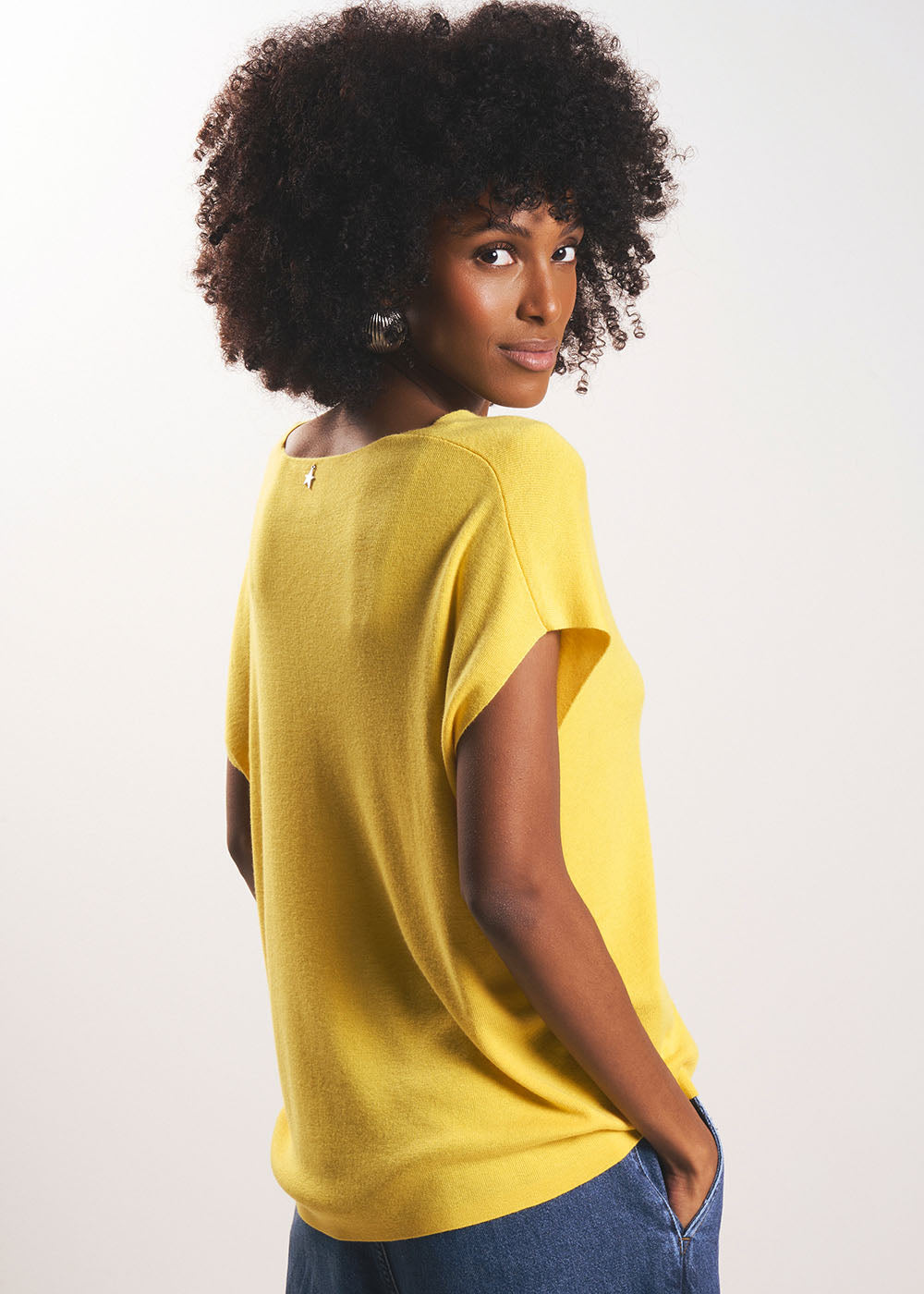 MATINY Sleeveless V-neck jumper in ribbed knit - 4 - Sud Express - Sud Express