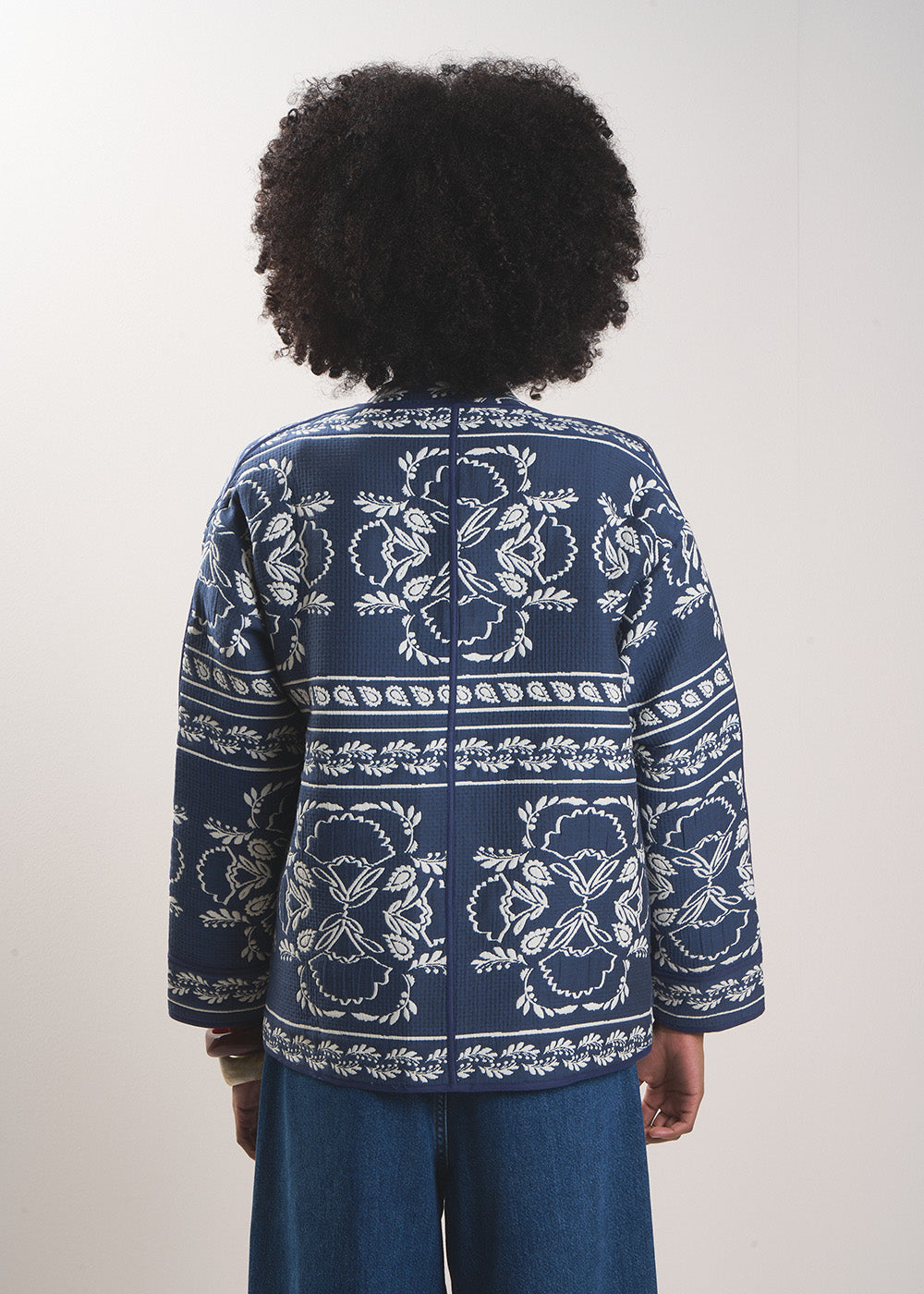 VASTO  Floral pattern jacquard jacket - 3 - Sud Express - Sud Express