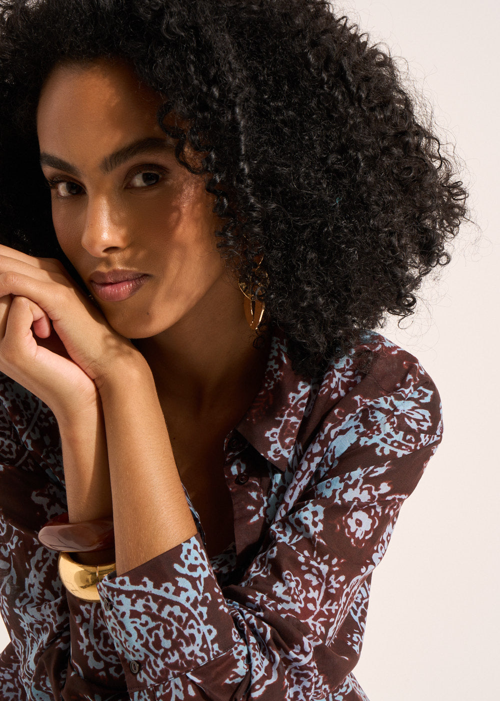 CALDA Long-sleeved printed blouse - 2 - Sud Express - Sud Express