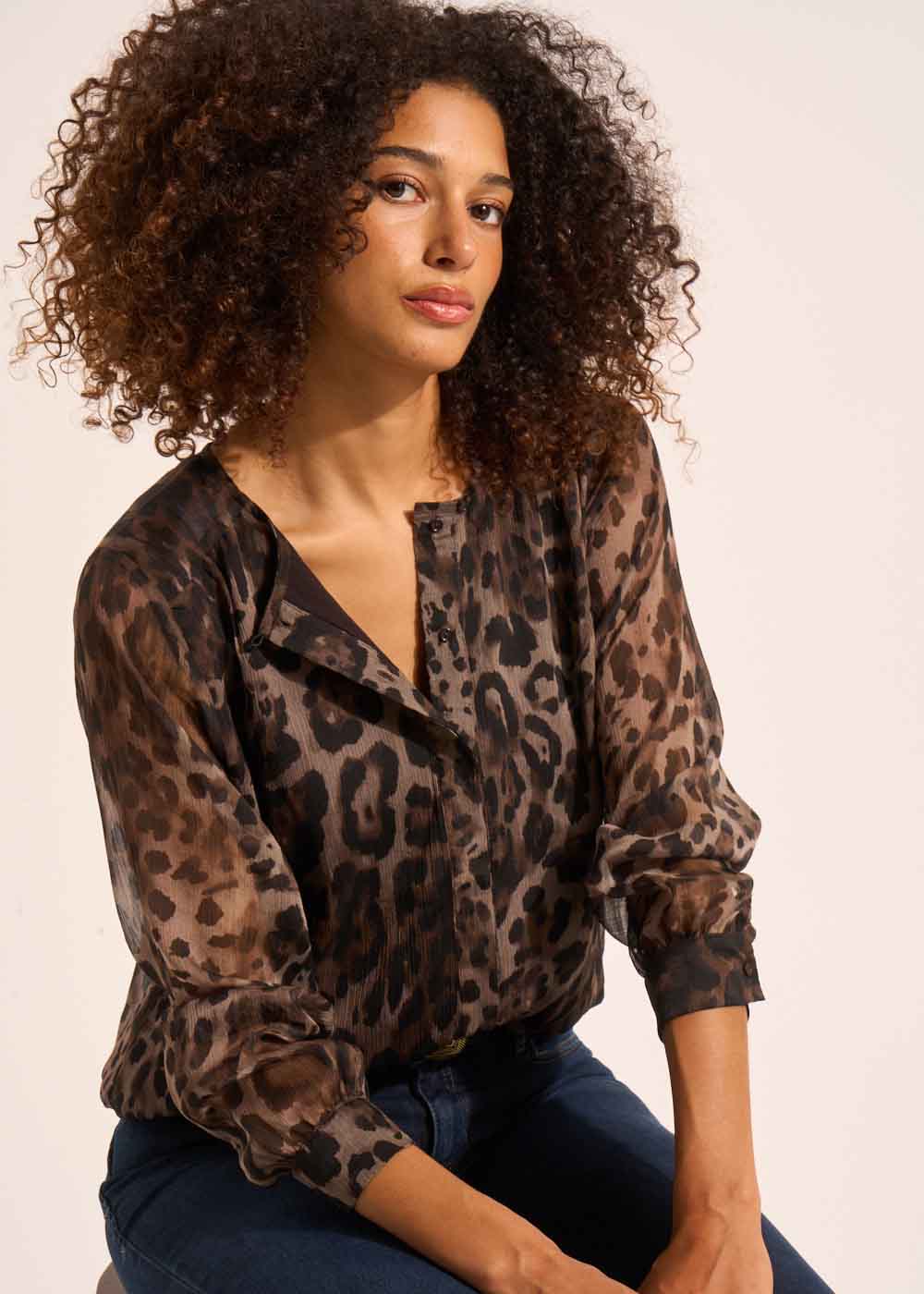 Leopard fluid blouse - Sud Express - 5 - Sud Express