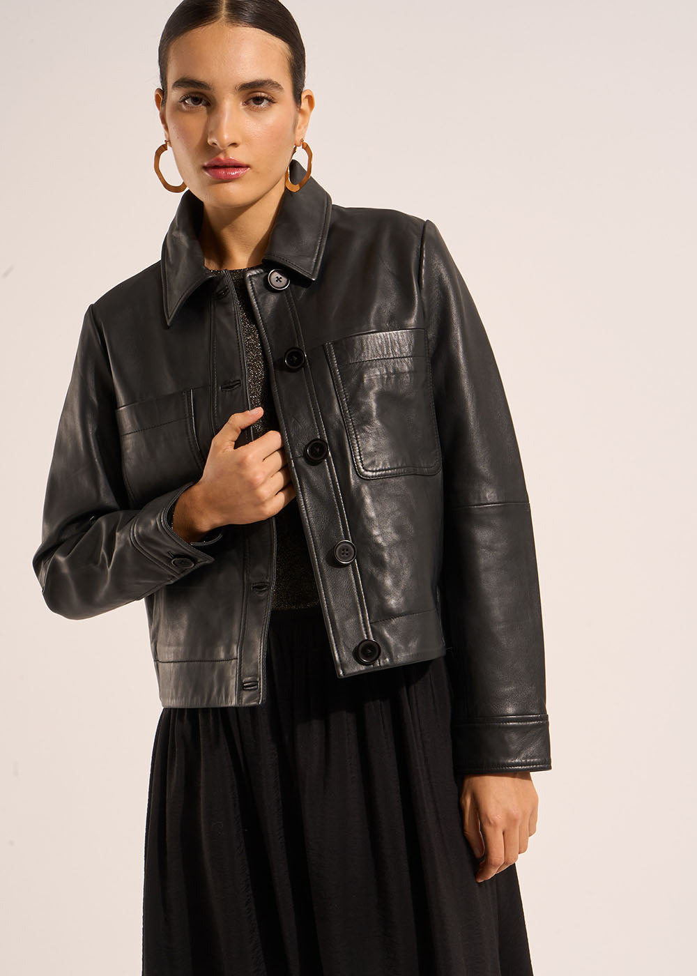 VUATY Smooth leather jacket - 1 - Sud Express - Sud Express