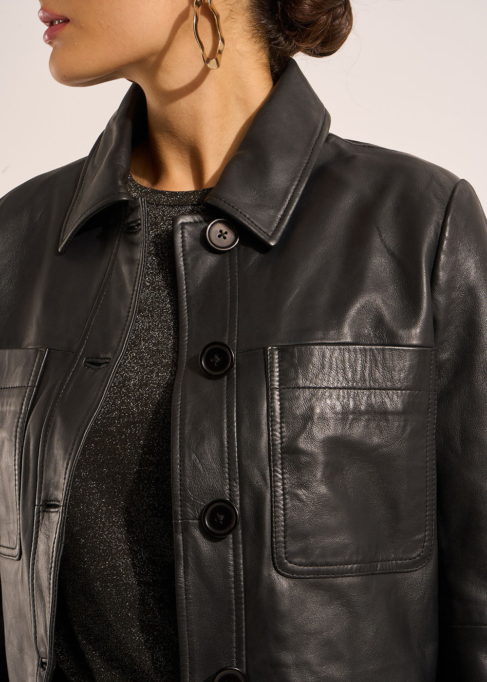 VUATY Smooth leather jacket - 2 - Sud Express - Sud Express