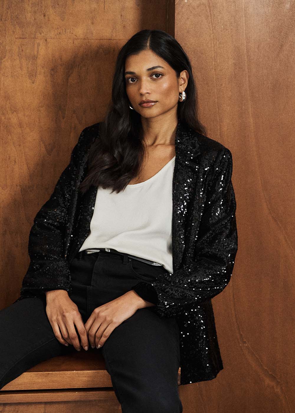 VETILA Sequin tailored jacket - 1 - Sud Express - Sud Express