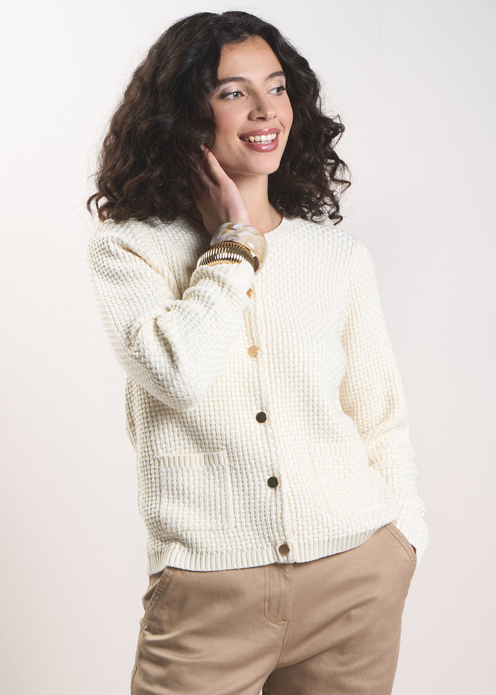 GIMSA Short-cut waistcoat with patch pockets - 1 - Sud Express - Sud Express