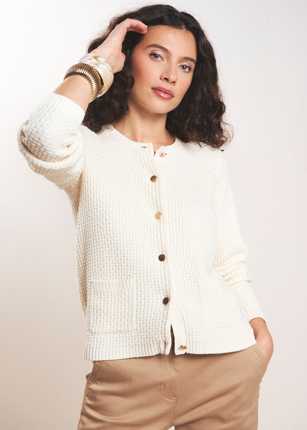 GIMSA Short-cut waistcoat with patch pockets - 1 - Sud Express - Sud Express