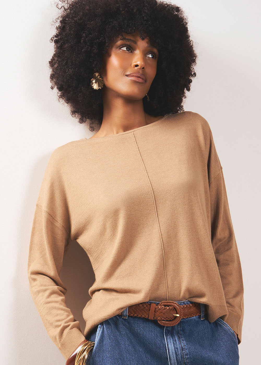 MANONA Oversized boat neck jumper - 1 - Sud Express - Sud Express