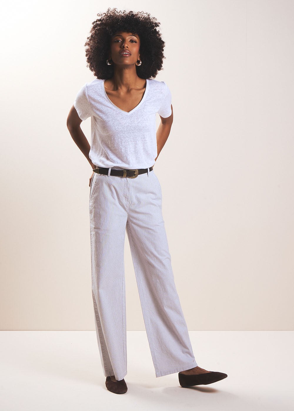 PAKLO Striped chino trousers - 1 - Sud Express - Sud Express