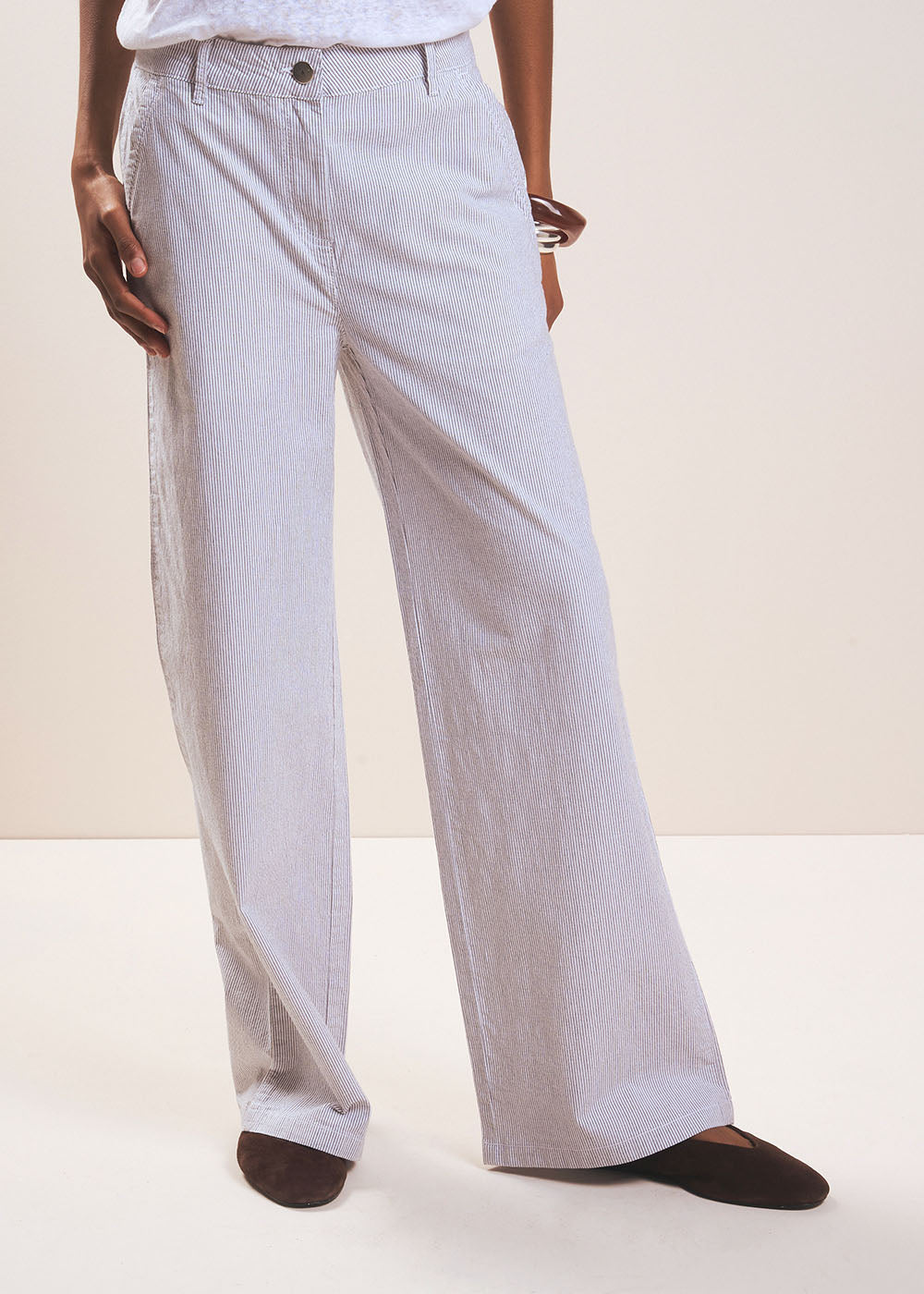 Striped chino trousers - Sud Express - 5 - Sud Express