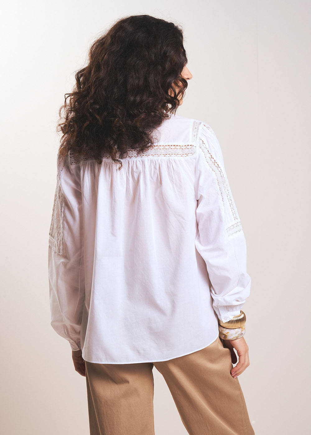 TANISSA Long-sleeved openwork blouse - 3 - Sud Express - Sud Express